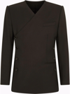 DOLCE & GABBANA WRAP-STYLE SIDE BUTTON BLAZER