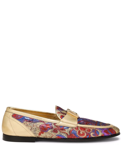 Dolce & Gabbana Mixed-material Ariosto Slippers In Multicolor