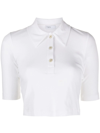 ROSETTA GETTY CROPPED SHORTSLEEVED POLO SHIRT