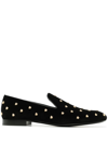 VERSACE STUDDED SUEDE LOAFERS