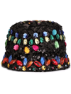Dolce & Gabbana Sequinned Gemstone-embellished Bucket Hat In Black