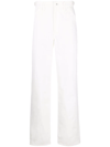 Jil Sander High-rise Straight-leg Trousers In White