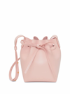 Mansur Gavriel Mini Mini Saffiano Leather Bucket Bag In Pink