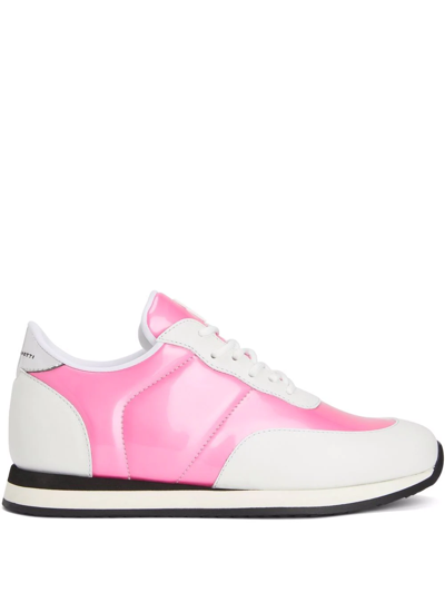 Giuseppe Zanotti Jimi Two-tone Trainers In Pink