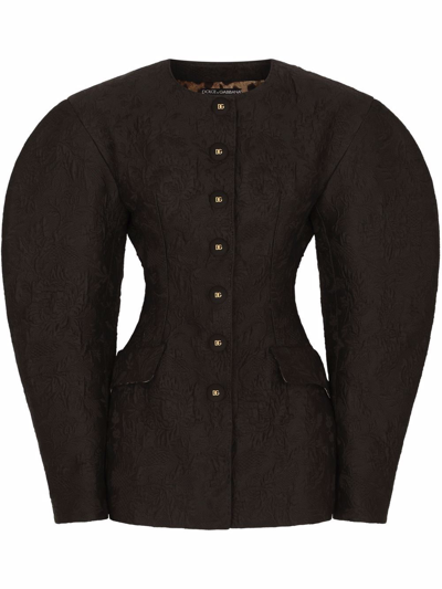 Dolce & Gabbana Long-sleeve Button-fastening Jacket In Black