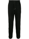 EMPORIO ARMANI EMBROIDERED LOGO COTTON TRACK TROUSERS