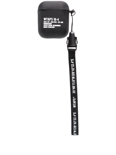 Wtaps Logo-print Headphone Case In Black