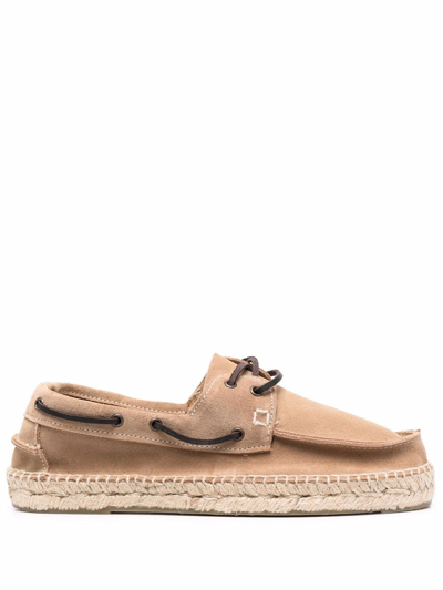 Manebi Hamptons Platform Espadrilles In Beige
