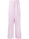 MARTINE ROSE LOGO SIDE-STRIPE WIDE LEG TRACK TROUSERS