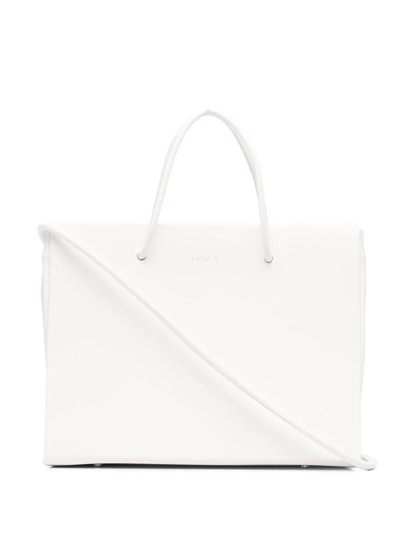 Medea Square Tote Bag In Star White