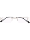 Cartier Rimless Square-frame Glasses In Silver