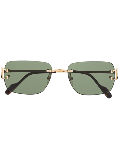 CARTIER RECTANGLE-FRAME SUNGLASSES