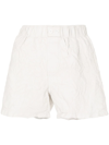 Zadig & Voltaire Crinkled-effect Leather Shorts In Judo