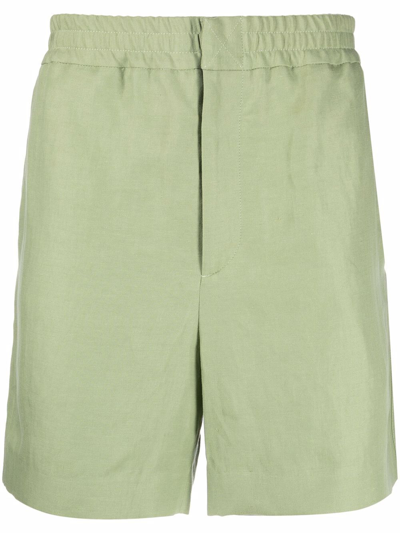 Fendi Straight-leg Bermuda Shorts In Green