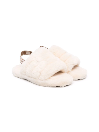 Ugg Fluff Yeah Shearling Slides In White