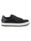 KARL LAGERFELD MEN'S SAWTOOTH LEATHER SNEAKERS