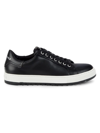 Karl Lagerfeld Recycled Leather Low Top Sneaker In Black