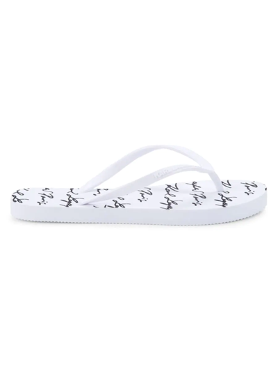 KARL LAGERFELD WOMEN'S ZAYDA LOGO FLIP FLOPS 
