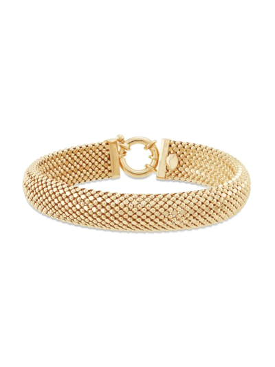 Saks Fifth Avenue Made In Italy Women's 14k Goldplated Woven Bracelet In Silver