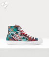 Vivienne Westwood Tartan Pattern High Sneakers In Multicoloured