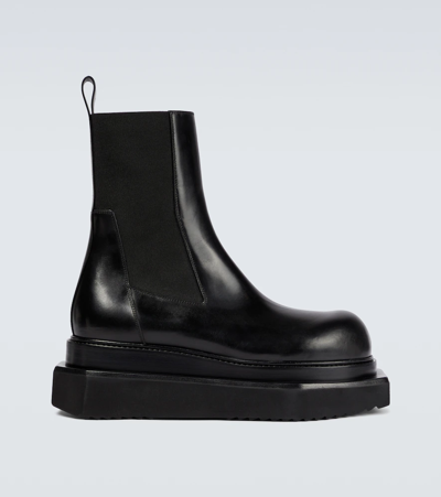 Rick Owens Black Porterville Beatle Turbo Cyclops Chelsea Boots In 09 Black