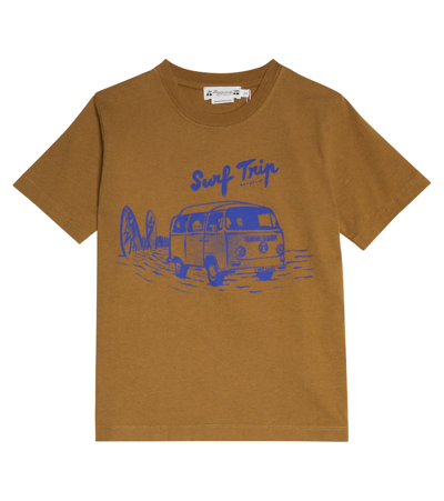 Bonpoint Teen Graphic-print Cotton T-shirt In Brown