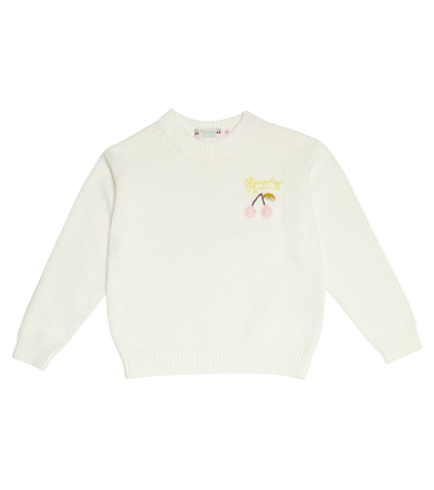 Bonpoint Kids' Embroidered Cotton Jumper In Ivory