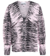 Ganni Printed Cotton Poplin Blouse In Light Lilac