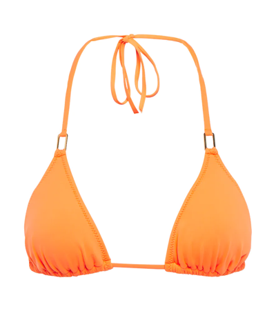 Melissa Odabash Cancun Triangle Bikini Top In Orange