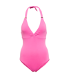Melissa Odabash Rimini Halter-neck One-piece Swimsuit In Hot Pink