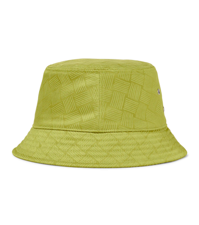 Bottega Veneta Intrecciato-jacquard Twill Bucket Hat In Yellow