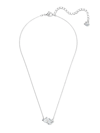 Swarovski Attract Rhodium-plated  Crystal Heart Soul Necklace In Neutral
