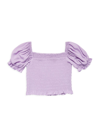 Katiej Nyc Kids' Girl's Marlee Crop Top In Lilac