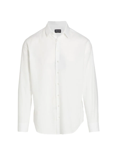 Giorgio Armani Cotton Dress Shirt In White