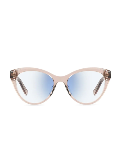 Kate Spade Xara Blue Light Blocking Plastic Cat-eye Glasses In Pink