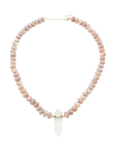 Jia Jia Women's Oracle Faceted Moonstone & Crystal Necklace In Peach