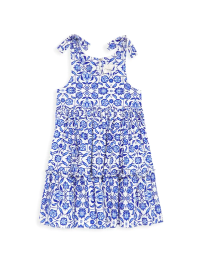 Cara Cara Kids' Little Girl's & Girl's Camilla Dress In Blue Multi