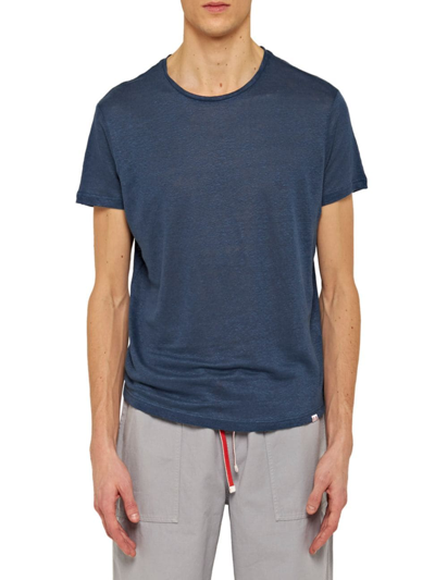 Orlebar Brown Ob-t Regular-fit Linen T-shirt In Navy