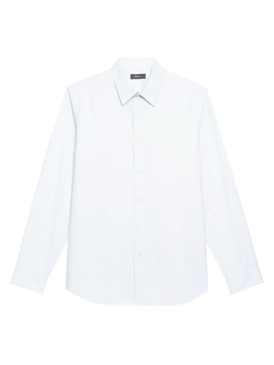 Theory Irving Linen Button Down Shirt In Olympic