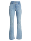 FRAME WOMEN'S DOUBLE-BUTTON MID-RISE FLARED JEANS
