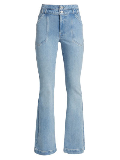 Frame Women's Double-button Mid-rise Flared Jeans In Caye