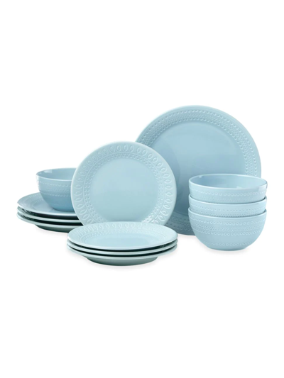 Kate Spade Willow Drive 12-piece Dinnerware Set In Blue