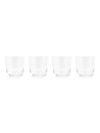 Nambe Taos Double Old Fashioned 4-piece Glass Set In Clear