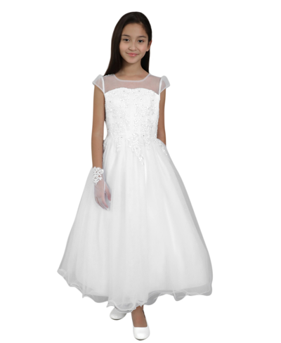 Us Angels Little Girls The Alexa Communion Dress In White