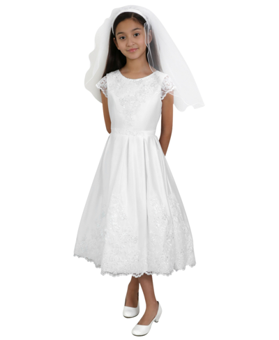Us Angels Kids' Big Girls The Margaret Communion Dress In White