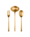 Mepra Linea Ice Oro Serving Set, 3 Piece In Gold-tone