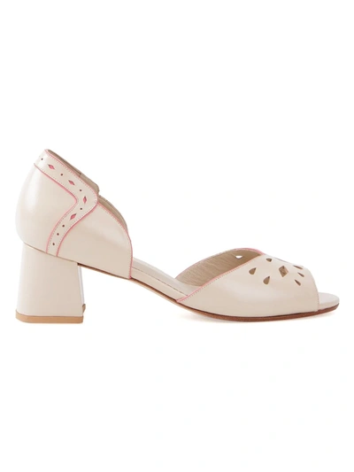 Sarah Chofakian Chunky Heel Pumps In Neutrals