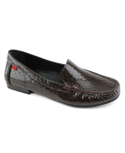 Marc Joseph New York Amsterdam Women's Loafer Shoes In Cafe Croco Patent