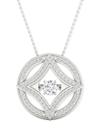 Twinkling Diamond Star Diamond Fashion 18" Pendant Necklace (1/4 Ct. T.w.) In 10k White Gold In White Gold