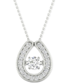 TWINKLING DIAMOND STAR DIAMOND HORSESHOE 18" PENDANT NECKLACE (1/4 CT. T.W.) IN 10K WHITE GOLD